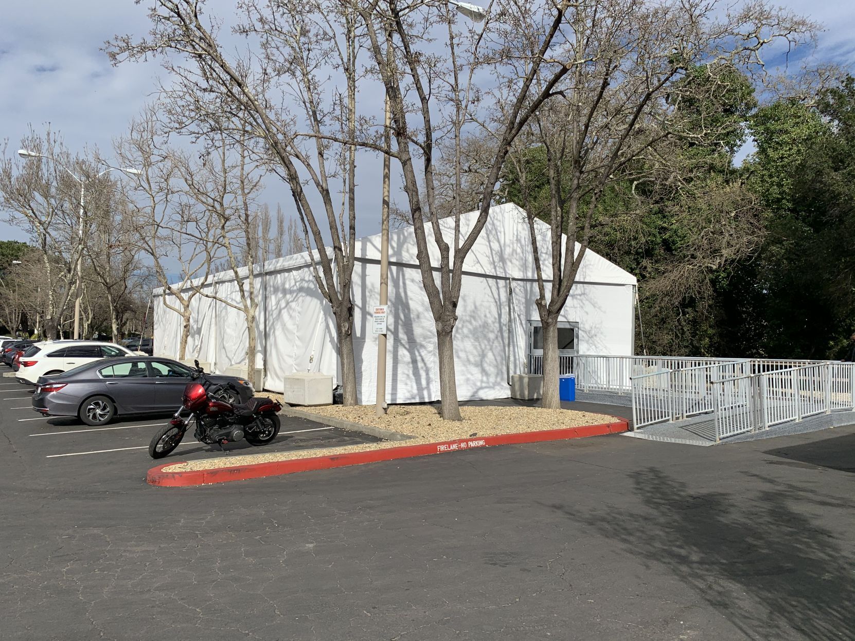A temporary tent for Ace & Vine, a new Napa card room